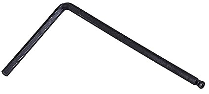 5-mm Kugelkopf Gitarren Halsstabschlüssel, Langer Schlüssel | Werkzeug für E-gitarre und Bass, Metallausführung, Schwarz, Modell R120