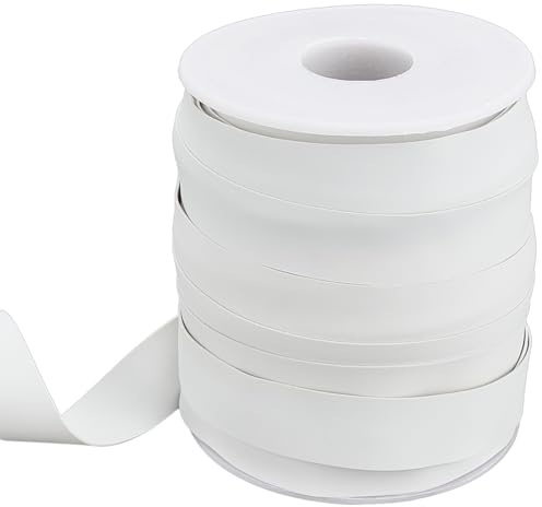 OLYCRAFT 27.4m Élastique en Caoutchouc pour la Couture 15mm Large Blanc de Natation Bande Plate en Caoutchouc Élastique en Vêtements Accessoires de Natation Ceinture Couture