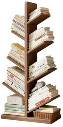 Libreria a forma di albero, da pavimento, 150 cm, ideale per camera da letto, soggiorno e altri libri fotografici, con ampio spazio di archiviazione (121 cm)
