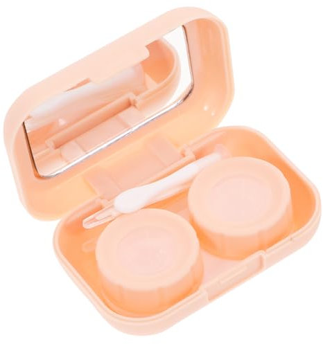 MOLUCKFU 1set Travel Case with Mirror Lightweight Dual-Lens Storage Box for Women and Girls Compact Cosmetic Holder for Outdoor Activities Includes Tools