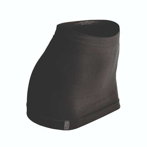 Tube Nierenwärmer Damen: Premium Rückenwärmer Rund-Strick, Bandeau-Top, Bauchwärmer & Rock, Für Alltag, Yoga & Sport, Shirtverlängerung, Stretch Schlauchrock, OEKO-TEX 100 (black, L)