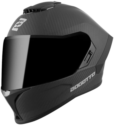 Bogotto Phantom Carbon 6K Helm, schwarz matt, L