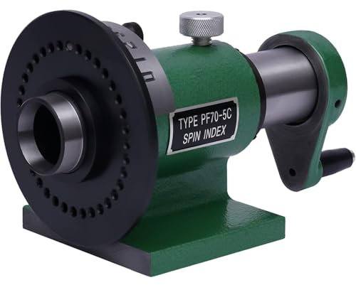 Burcgina Milling Working Table, PF70-5C High-precision Spin Jigs Precision Spin Index Fixture Collet Drill Press Table for Grinder Milling Machine Green,One Size