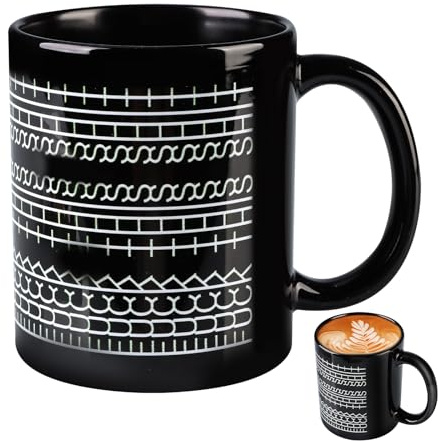 Funny Coffee Mugs with a Hidden Message, Ceramic Coffee Cups, Perfect for Christmas Birthday Presents Gifts - 11oz Novelty Tea Cups for Work Company Business, Coworkers, Friends, Family (Black)