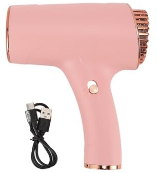 Gonetre Tragbarer kabelloser Föhn Haartrockner für Damen Herren, Negativ-Ionen-Reiseföhn USB-aufladbar ABS Kaltluft leiser für Zuhause,Reisen Wohnheim schnelles Trocknen
