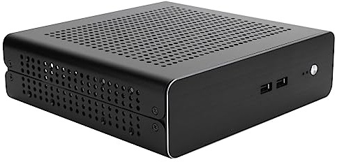 CHICIRIS G60S HTPC Chassis Alluminio Completo DCATX Alimentatore MiniItx Caso per i Computer Selftop per Computer Autoporte in Alluminio (USB2.0)