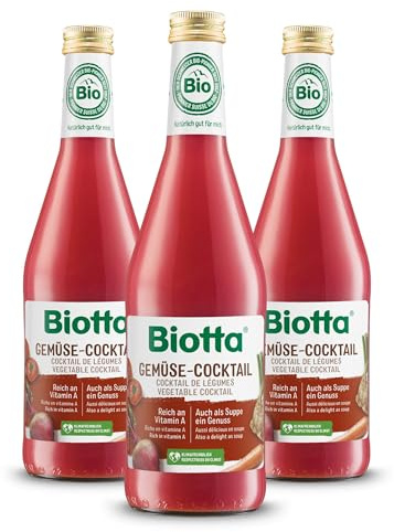 BIOTTA - Cocktail de Jus de Légumes lacto-fermenté - Mélange harmonieux de précieux jus de légumes 100% bio - Riche en nutriments - 500ml - Fabrication Suisse - Lot de 3