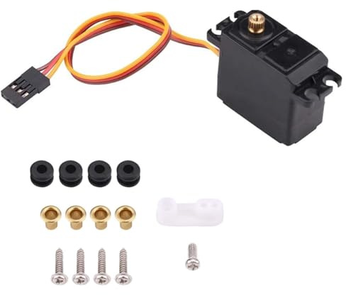 Dilwe RC Servo wasserdicht, 2.2kg Metallgetriebe Servomotor für 1/16 1/14 1/12 RC Auto Buggy Crawler - Hochpräzises Fernsteuerungs