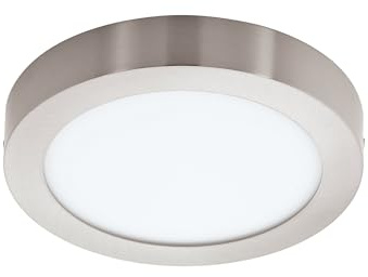 EGLO 33207 LED Aufbauleuchte Crosslink FUEVA-C nickel-matt H:4cm Ø:30cm dimmbar 2700-6500K mit Connect Funktion