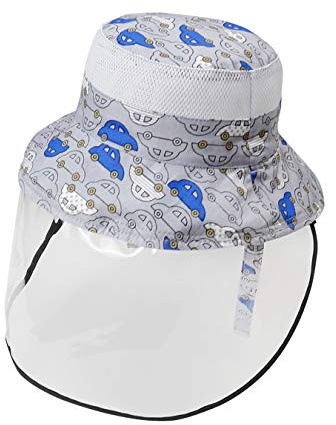 Happy Cherry Visera Protectora para niños Ajustable Claro a Prueba de Polvo a Viento Sombrero para el Sol Protección UV Gris 0-6 Meses