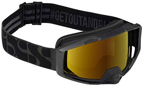 IXS Trigger Lp MTB/BMX/E-Bike Maske, Schwarz/Gold, Low Profil
