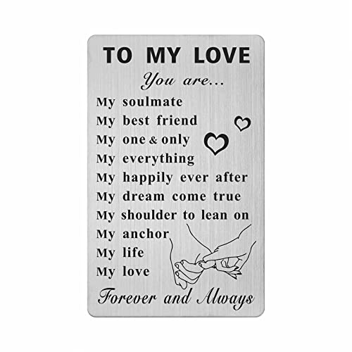 FALOGI My Love Wallet Card, 10 anledningar till att jag älskar dig, själsfrände gåvor till henne, kärleksgåvor till flickvän fru