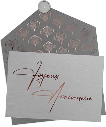 Joli Coon Carte anniversaire Joyeux Anniversaire avec enveloppe et sceau de cire