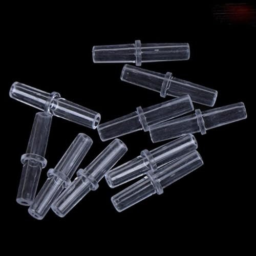 OSMARI 10 Stück ILTY Typ Schlauch gleich T-Stück transparenter Acrylschlauch Wasserrohrverbinder Aquarium Rohrzubehör -A1