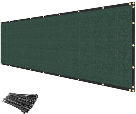 INFRANGE 6' x 20' Privacy Fence Screen Fencing Cover Heavy Duty Mesh Windscreen Cloth for Outdoor Garden Patio Backyard Chain Link Fence Green Custom