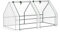 Outsunny Mini Invernadero de Jardín Terraza 180x90x90 cm Tipo Caseta Tubo de Acero con 2 Ventanas Enrollables Vivero Casero para Cultivo Plantas Verduras Blanco