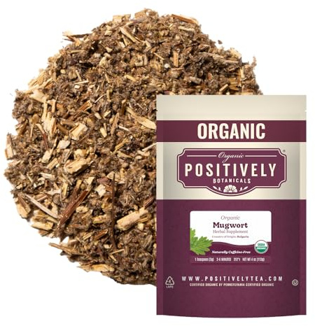 Organic Positively Botanicals Company, Mugwort, Herbal Tea Loose Leaf Botanical, 4 Ounce