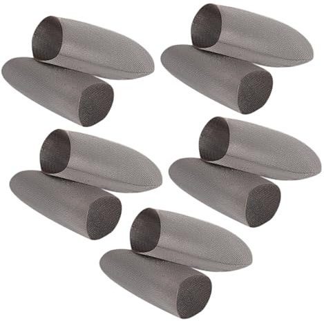 BESTonZON 10 Stück Fingerhüllen Für Handyspiele Elastisch Rutschfest Atmungsaktiv Mit Leitfähigem Material Fingerschutz Daumenmanschette Grau