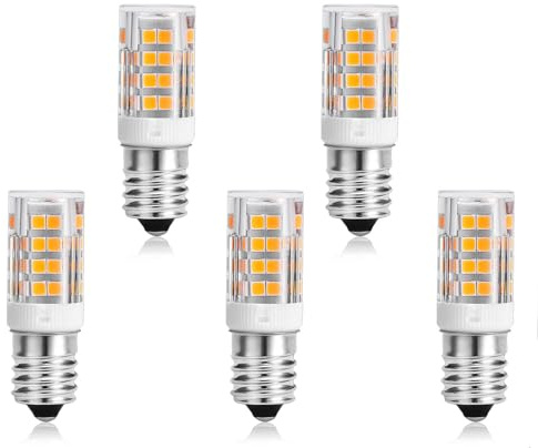 WingYauLung E14 LED Bulb Cooker Hood Bulb E14 Chandelier Light Bulb 120V Replace Salt lamp,Home Lighting, Kitchens Lighting 4W(40W Halogen Equivalent) Warm White 3000K Dimmable (5-Pack)