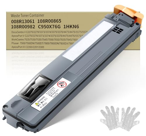 008R13061 Waste Toner Container for Xerox Workcentre 7525 7530 7535 7545 7556 7830 7835 7845 7970 7425 7428 7435,AltaLink C8030 C8035 Printer,Compatible 108R00865,108R00982,C950X76G Waste Cartridge