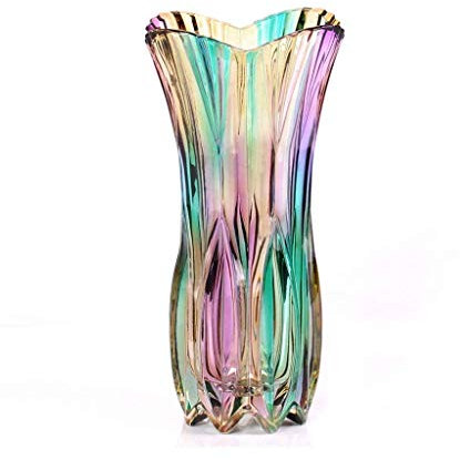 Schminktischvase, Glasfarbe, transparent, dekorative Vase, frische Blumen, Schreibtisch, Teetisch, Esstisch, getrocknete Blumenvase, 12,5 x 25 cm, 12,5 x 25 cm (12,5 x 25 cm, 12,5 x 25 cm)