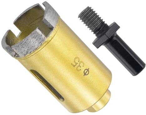 CoCud Diamond Drill Bits Set, 35mm Cutting Diameter, Brazed Diamond Core Drill Bits with M10 Arbor Adapter - (Applications: for Tile Ceramic Marble Stone)