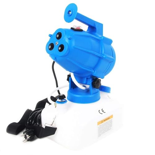 Atomizador desinfectante de máquina nebulizadora, pulverizador ULV eléctrico portátil de 4,5 L, máquina pulverizadora de esterilización silenciosa for interiores y exteriores, jardín, hogar, hotel, es