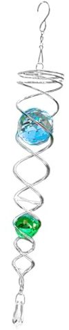 Wind Spinner Tail - 9 Inch Stainless Steel Stress Ball,Wind Spinner With Crystal Ball Stabilizer, Rainbow Maker For Garden Decoration