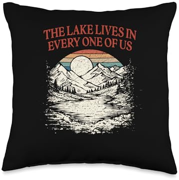 Lake Lives Camping Lakes Camper Lagoon Throw Pillow
