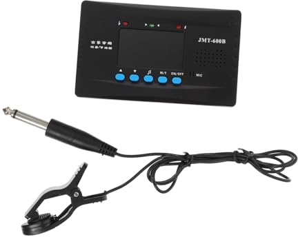 VICASKY Elektronisches Guzheng Stimmgerät mit Metronomfunktion Präzises Stimmen Tragbar Schwarzes Abs und Metallgehäuse für Guzheng Spieler