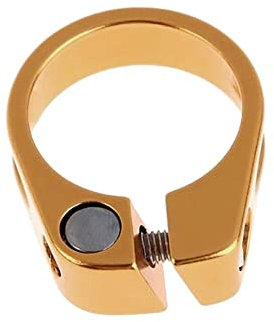 ZiYouao Sattelklemme Ultraleiche Aluminiumlegierung. MTB Mountainbike Rennrad-Bike-Sattel-Sitz Post-Klemme Fahrradteile Zubehör 5 Farben Sattelklemme(Gold 34.9mm)