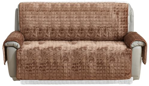 CFPLeHiYS Sesselschoner für Relaxsessel Sesselüberwurf mit Armlehne Sesselauflage Anti-Rutsch Fernsehsessel Schonbezug Sofa Armlehnenbezüge Sesselbezug für Haustieren Hund(Kaffee,2 Sitz (116*190cm))