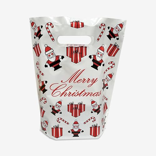 PACKY® Plastic Carrier Bags Patch Handle Carrier Bags for Shopping Reusable Retail Market Traders Fashion Groceries Gift Boutique Supermarket Cash N Carry Business Stall