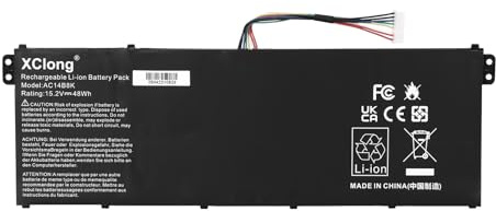 XClong AC14B3K AC14B8K Laptop Akku Ersatz für Acer Aspire ES1-512 ES1-711 E3-112 E5-721 E5-731 E5-771 E5-771G R3-131T R7-371T R7-372T R5-471T R5-571T A515-41G A515-52G Swift 3 SF314-51 SF314-52