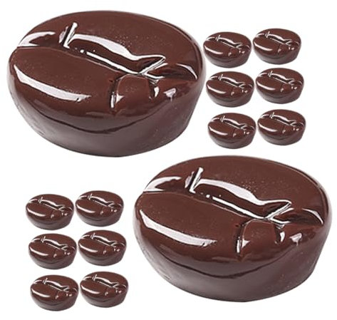 BESPORTBLE 25Pcs Artificial Coffee Bean Models for Craft Decoration Realistic Food Props for Home Decor Phone Case Making Accessories Craft Adornment