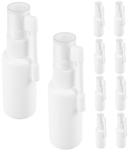 VERDANVERSE Spray Recargables y Cuerpo de Hdpe Blanco de 30ml 10 Botellas para Cuidado Nasal Pulverizador Ajustable para Limpieza y Viaje