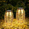 Lanterne Solaire Exterieur Jardin, Lampe Solaire Exterieur 2 Lumière Solaire Suspendues en Métal IP65 Lanterne Deco Jardin Exterieur pour Cour Balcon Cadeaux
