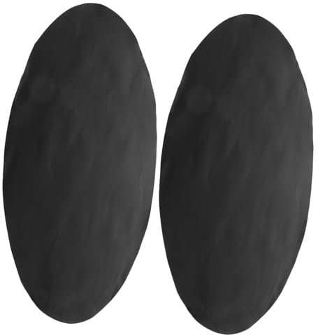 iplusmile Lot De 2 Tapis De Barbecue Ronds Réutilisables Tapis De Cuisson Antiadhésifs pour Barbecue Plaque De Cuisson Au Grille De Four Noir