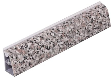 Generico Alzatina per Cucina in PVC con scocca in Alluminio Rivestita in melaminico lughezza 400 cm Compresa di Angoli e finali. (spedizione in modalità Fermo deposito) (Granito, 4 Metri)