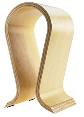 Wooden Wood Omega Headphone Stand, Gaming Headset Display, Headphone Holder Hanger (Birch Wood)