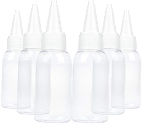 TRENDBOX 1oz / 30ml Plastic Bottle Pointed Mouth Top Cap for Essential Oils, Liquid - 6 Pack