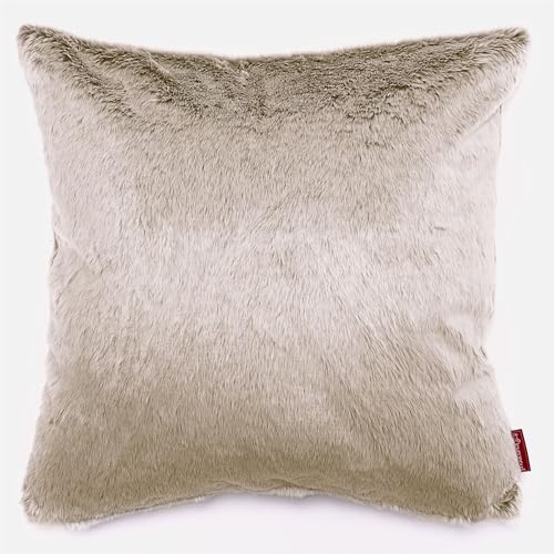Lounge Pug Extra Große Kissen 70 x 70cm Kaninchen Kunstfell Goldbraun Zierkissen Sofakissen Dekokissen