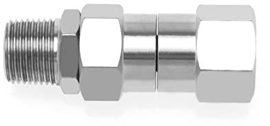 The Lord of the Tools 3/8 Pouces NPT-M Filetage Nettoyeur Haute Pression Pivotant en Acier Inoxydable pour Éliminer les Plis de Tuyau