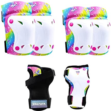 OLYSPM Knieschoner und Schoner Set für Kinder - Geeignet für 3-7 Jahre - Mit Knieschützer, Ellenbogenschoner und Handgelenkschoner
