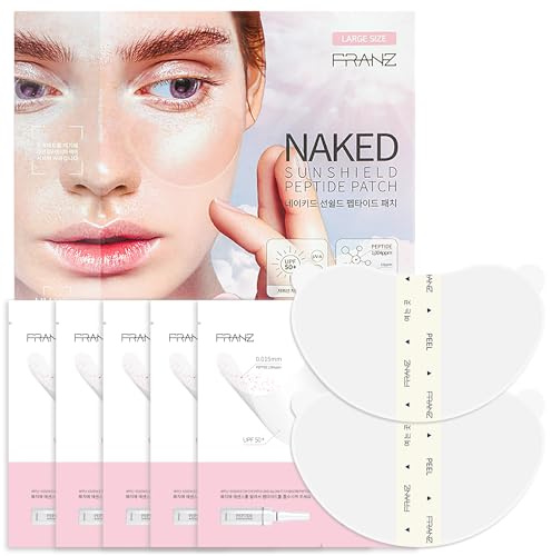 FRANZ - UV Patch UPF 50+ Sun Protection for Daily Outdoor Activities - Breathable Lightweight Comfortable - Peptide for Radiance, Wrinkles, Anti-Aging - 5 pairs