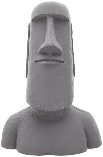 Baluue Osterinsel-Kopf-Statue, klein, Kunstharz, AHU Akivi Moai Figur, Gartenskulptur für Zuhause, Büro, Rasen, Terrasse