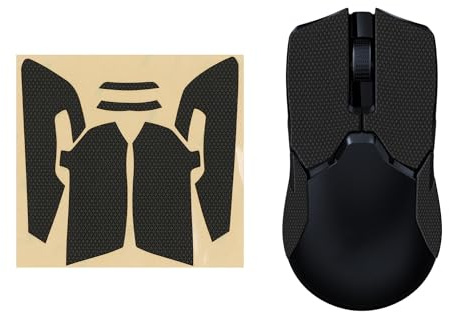 kwmobile Musgreppstejp kompatibel med Razer Viper Ultimate Grip Tape - halkfritt fuskläder - svart
