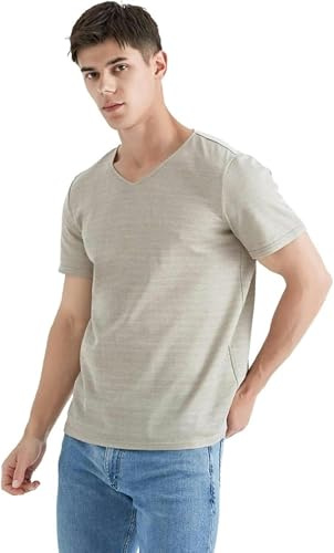 AFLEPCBRQ T -Shirt Maschile, Fibra d'Argento, Abbigliamento Protettivo per Radiazioni Elettromagnetiche, Protezione del Computer/Telefono Cellulare/TV EMF