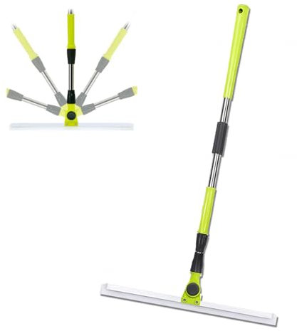 RYJYQYX Scopa a Secchiello per Pavimenti, con Manico Lungo 130 Cm Tira Acqua Pavimenti, Spatola per Pavimenti in Cemento per Pavimenti Lisci,Tappeti,Finestre,Small:35×130cm