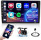 Ohradio 8 Core/4G+64G/Android 15 Autoradio 2 DIN con 10 Toucshcreen Stereo Auto 2DIN Wireless Carplay Android Auto Radio AM/FM/RDS DSP GPS WiFi 4G Supporta l'inserimento Della Carta SIM+Camera+MIC